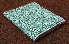 Green floral indian hand block - green,