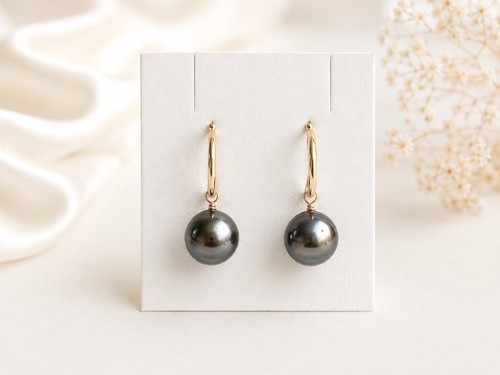 Tahitian pearls earrings 9ct - pearls,