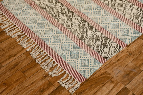 Hand block printed cotton - printed,