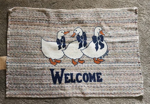 Geese welcome vintage mud - welcome,