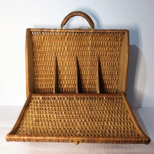 Vintage Rattan Wicker Wine