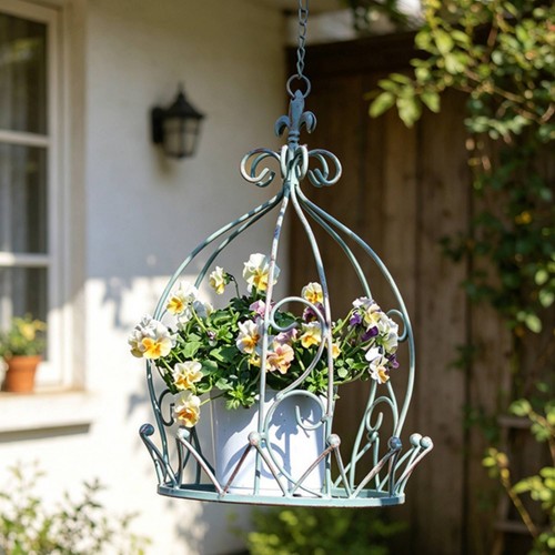 Crown hanging planter vintage - hanging,