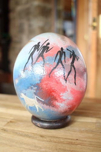 African vintage ostrich egg - ostrich,