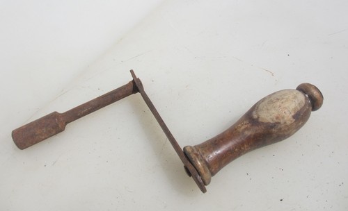 Antique wood handle winder - antique,