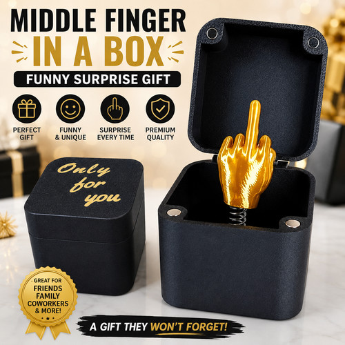 Middle finger box funny - in,