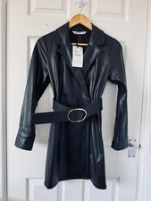 Zara Black Leather Style Shirt