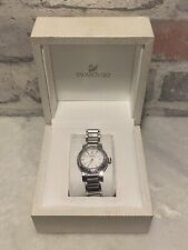 Octea D Swarovski Crystal Women's Watch Date Wristwatch Steel Boxed Used Ladies