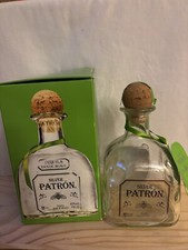 Empty Patron Silver Tequila