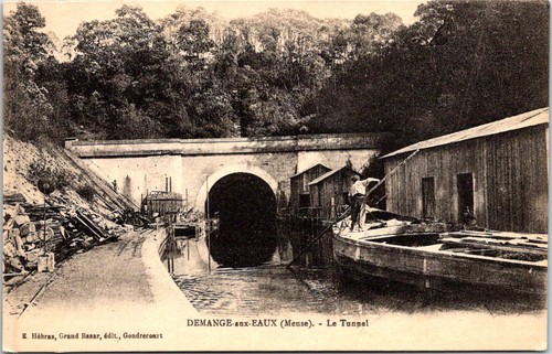 Postcard tunnel canal boat - canal,