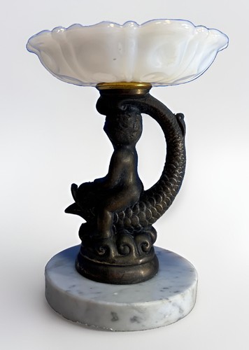 Vintage french dolphin cherub - vintage,