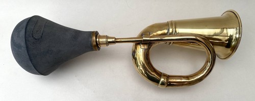 Vintage brass car - vintage, bugle