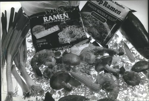 1995 press photo ramen - ramen, noodles