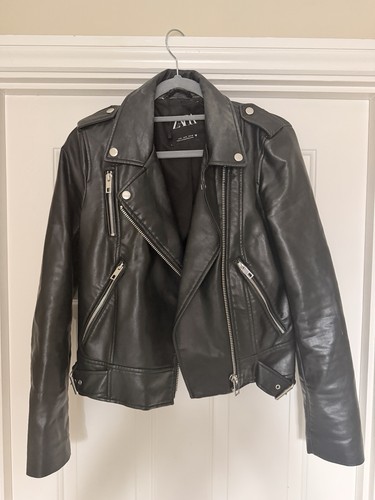 Zara black faux leather - zara,