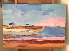 Large oil on canvas depicting