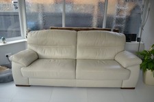 3 Piece Cream Leather Suit