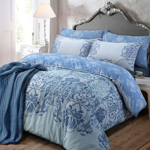 Lace paisley duvet cover set - cover,