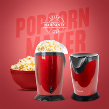Electric Popcorn Maker Machine - Popcorn Popper with Transparent Lid, Oil-Free