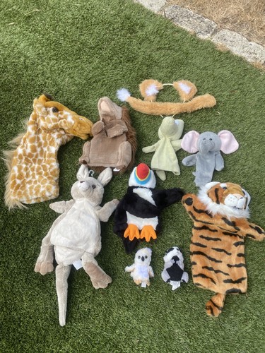 Animal hand puppets - , for