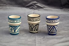 3 of Moroccan Ceramic Tea Cups