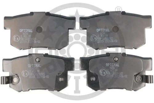 Brake pads rear axle 09654 - rear,