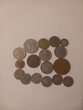 mixture of old english coins