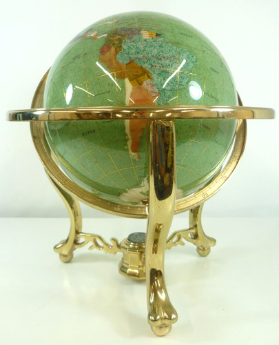 Gemstone world globe green - world,
