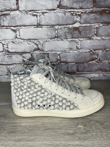 P448 gray suede - white, leather