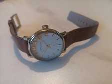 Marc Jacobs women's ladie white dial brown Leather strap watch