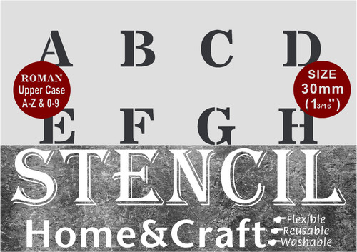 Letter number stencils 30mm - number,