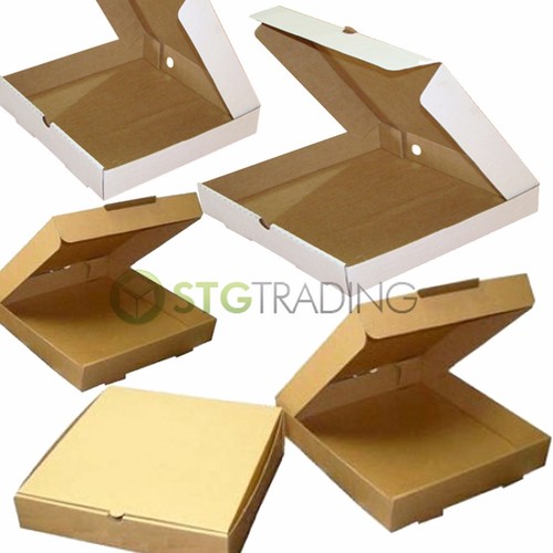Plain pizza takeaway boxes - plain,