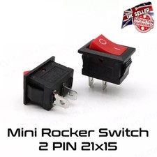 Rocker Switch Red Mini 2 Pin 6