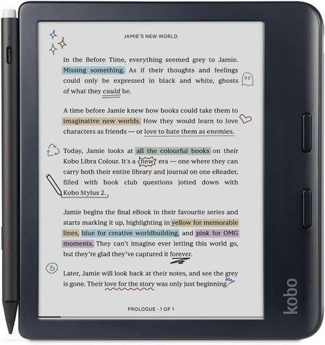 Kobo libra colour ereader - kobo, +