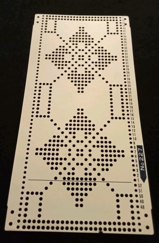 Knitting machine punch card - machine,