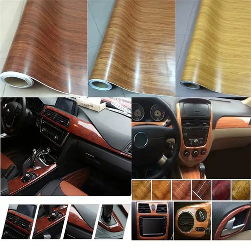 Car vinyl wrap interior wood - vinyl,