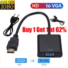 FOR PC DVD TV Monitor HDMI INPUT to VGA OUTPUT HDMI to VGA Converter Adapter New