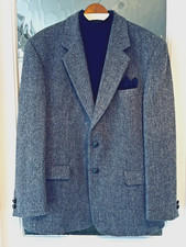 Harris Tweed Jacket 42R Blue /
