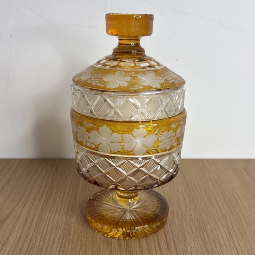 Vintage bohemian amber crystal - vintage,