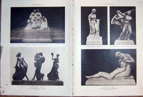 Original old vintage print - old,