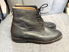 H by Hudson black leather ankle boots size 5/38