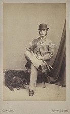 CDV HANDSOME MAN WITH SLEEPING