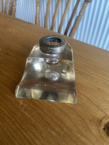 Vintage glass ink - glass, well