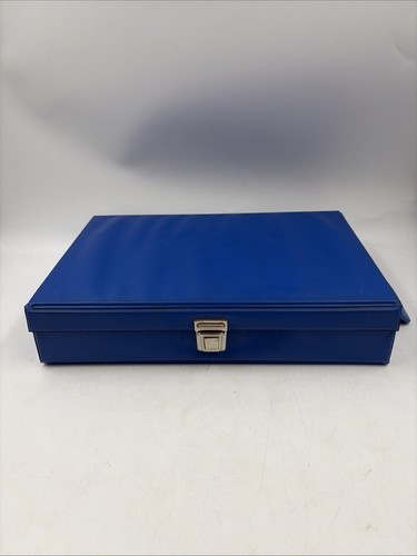Blue vinyl storage carry - blue,