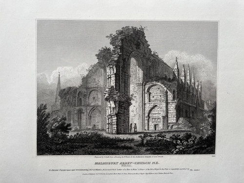 1806 antique print malmesbury - antique, print;