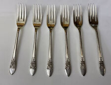 ANGORA ORANGE BLOSSOM Silver Plate EPNS 14.5cm Fruit Cake Pastry Forks Cutlery