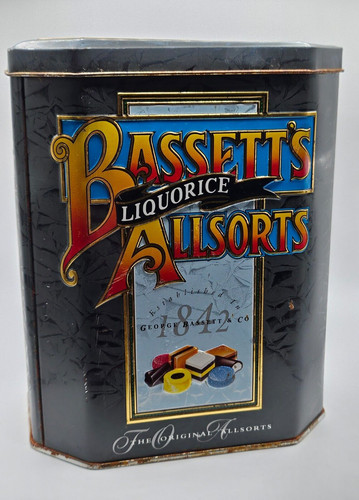 Vintage candy tin bassett s - tin, "bassett's