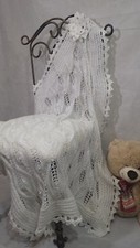 Hand Knitted Baby Blanket Lace