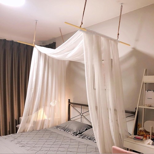 Hanyun white canopy bed - white,
