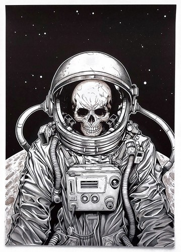 Skull astronaut original - skull,