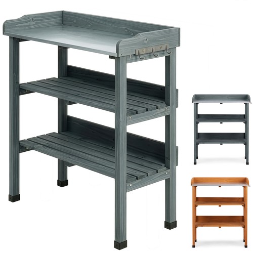 Wooden potting table with - table,