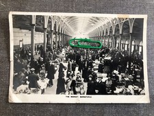 The Market Barnstaple Busy Animated View RPPC Posted 1927
